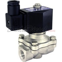 2-way stainless steel viton seal solenoid valve normally open 1/2"