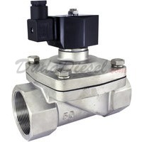 2-way stainless steel viton seal solenoid valve 2"