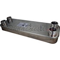 B3-95A 20 plate 2" Male NPT Plate Heat Exchanger Stainless Steel Copper Brazed