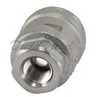 1/4" Vertical Check Valve SUS304 Front View