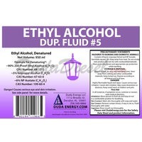 Product label for 950mL bottle of Ethyl Alcohol