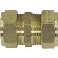 3/4" Brass Compression Coupling Fitting
