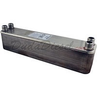 B3-52A 40 plate stainless steel heat exchanger 1" male NPT