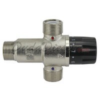 3/4" Chrome Plated Inline Thermostatic Mixing Valve