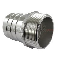 Hex Male Hose Barb Adapter, 2-1/2", SUS304