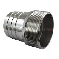 Hex Male Hose Barb Adapter, 3", SUS304