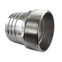 Hex Male Hose Barb Adapter, 4", SUS304