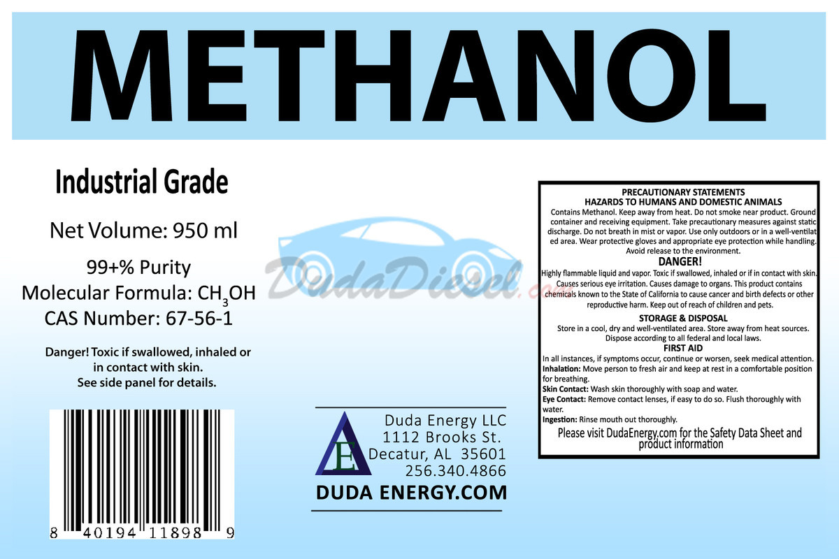  Duda Diesel Meth 950Ml Bottle 950Ml/ 32 oz Bottle of Pure  Methanol Racing Biodiesel Gasoline Antifreeze Windshield Wiper Fluid, 1  Large, 1 Pack : Automotive