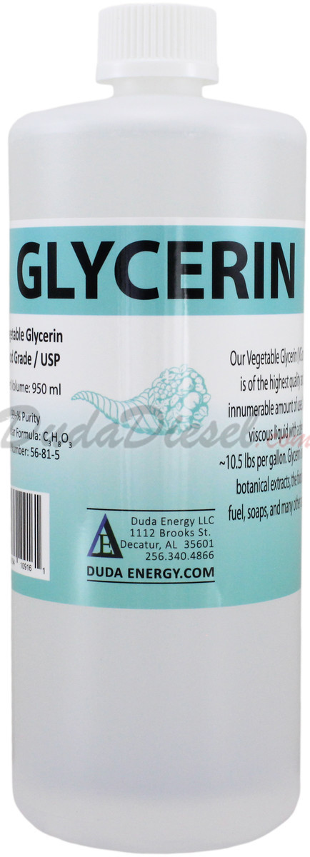 1 Liter of Glycerin USP Food Grade 99.7+% Pure Derived from Soy / Vegetable Glycerine